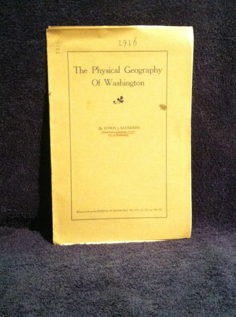 Image for The Physical Geography of Washington by Saunders, Edwin J.